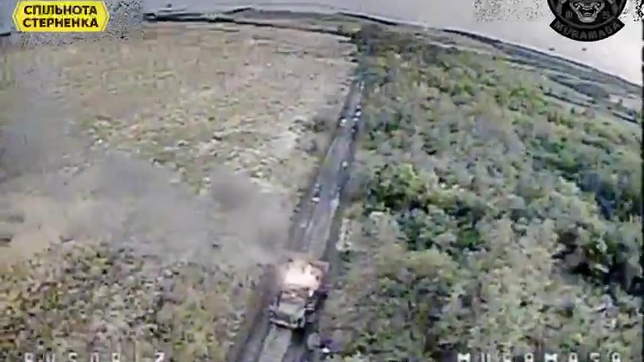 Ukrainian Drones Smash Into Fully Loaded Transport Vehicles