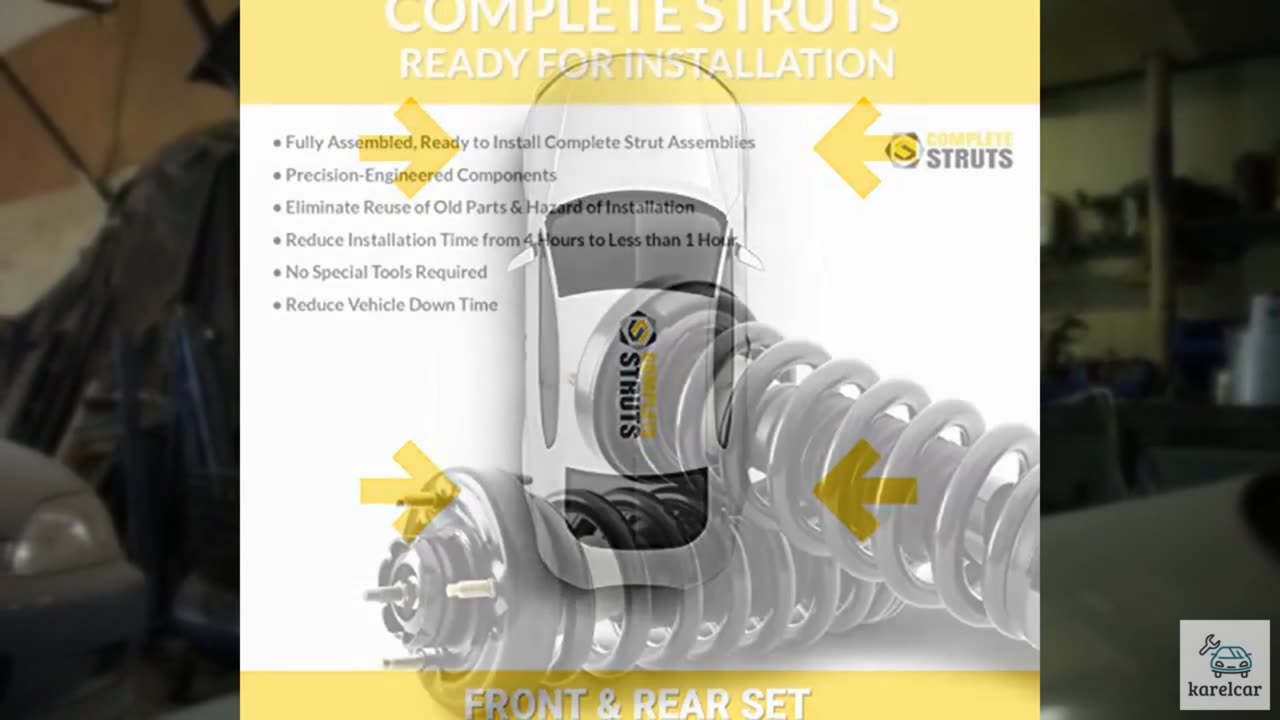 COMPLETESTRUTS - Front Complete Strut Assemblies with Coil Springs and Rear Shoc