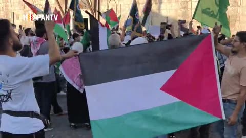 Multitud en Damasco protesta por Gaza y exige ayuda humanitaria