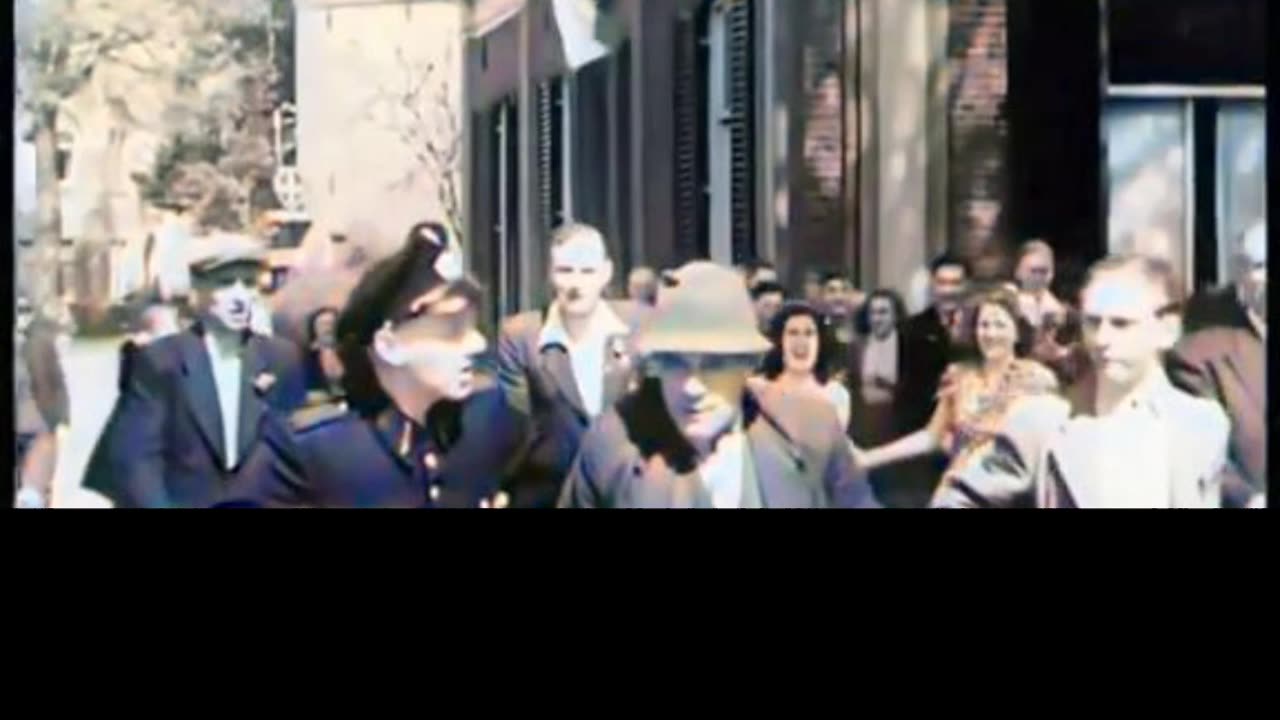 Dutch collaborators imprisoned 🚔 1945 📽️ #Colourized
