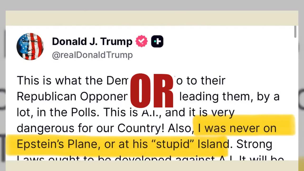 Fact Check: Donald Trump DID Post He Was Never On Epstein's Plane Or His 'Stupid' Island' -- In 2024