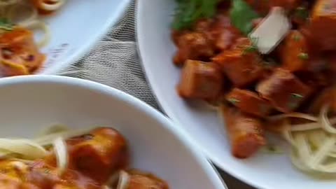 Creamy sausages pasta recipe