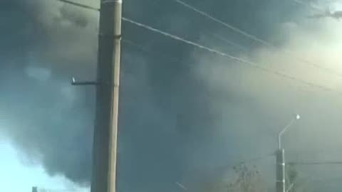 The aftermath of today's missile strike