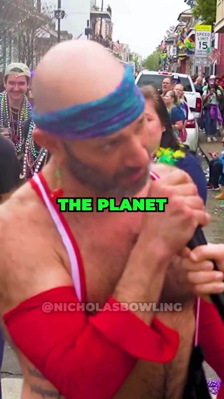 Liberal man EXPOSES himself in front of children, to mock Christianity..