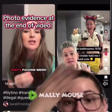 Tranny Creep Films Himself in Every Disneyworld Women's Bathroom for TikTok