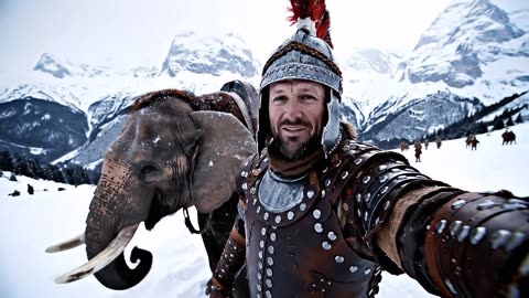 Hannibal’s Lost Sandal—Elephants Survive the Alps! (AI)