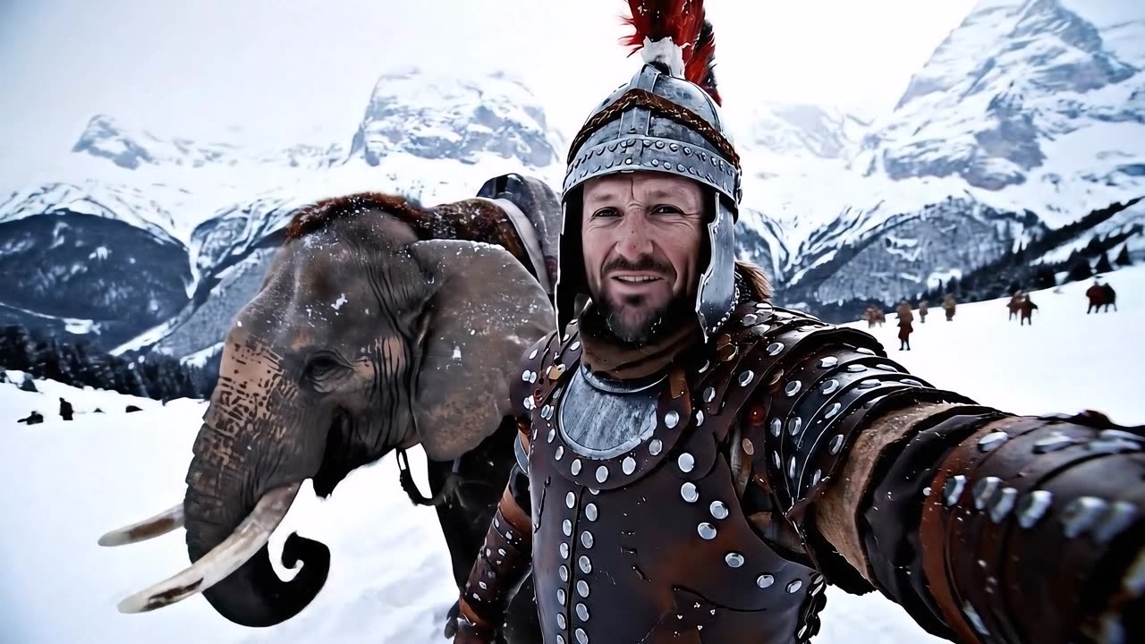 Hannibal’s Lost Sandal—Elephants Survive the Alps! (AI)