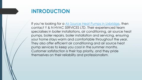 Best Air Source Heat Pumps in Uxbridge