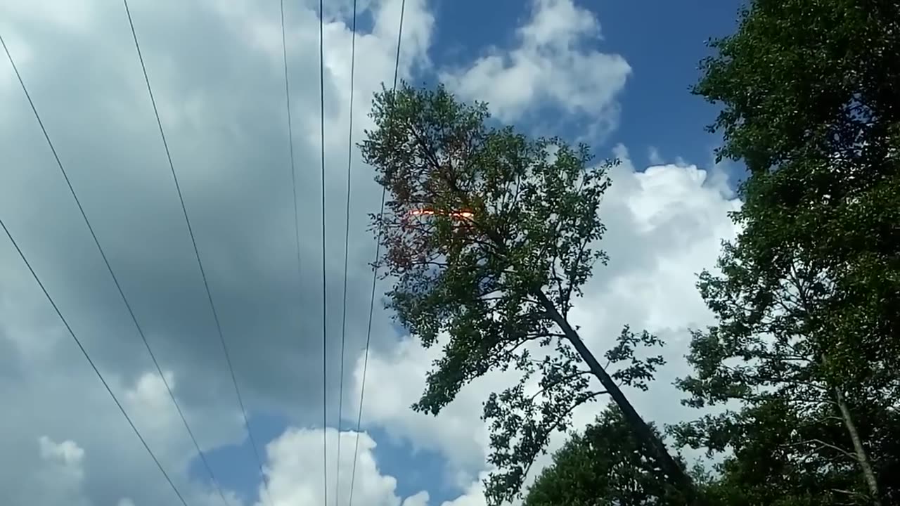 The arc is 110,000 volts. Ground fault