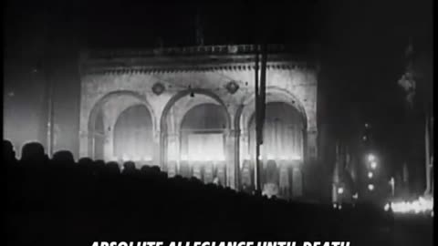 SS Swear Allegience to Hitler at the Feldherrnhalle in Munich Germany