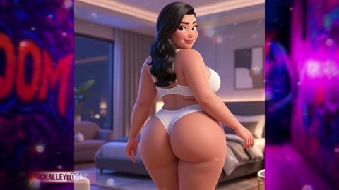 PHAT PIXAR PLUS SIZE HONEY GETTING SEXY IN THE BEDROOM