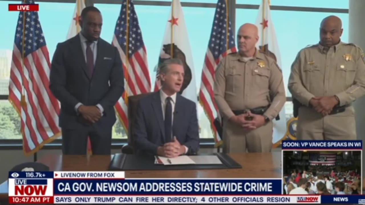 Newsom Deploys CHP Officers Across State to Crack Down on Crime After Dumping on Trump and NG