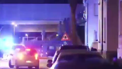 Scenes in the German city of Herne this morning as a SWAT team used a specialized