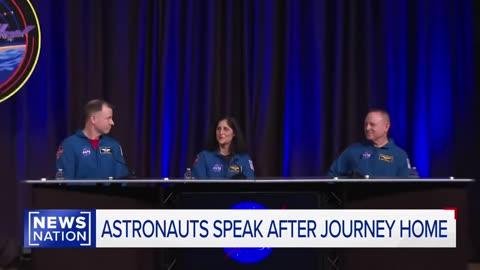 The SpaceX returned NASA Astronauts give their first news briefing