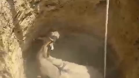 Animal rescue operation in the weel water fool