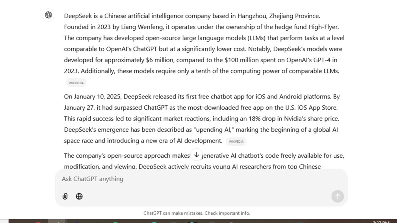ChatGPT on Deepseek 🤖✨ | What AI Says About Deepseek | Explained Clearly! #AI #Deepseek #ChatGPT