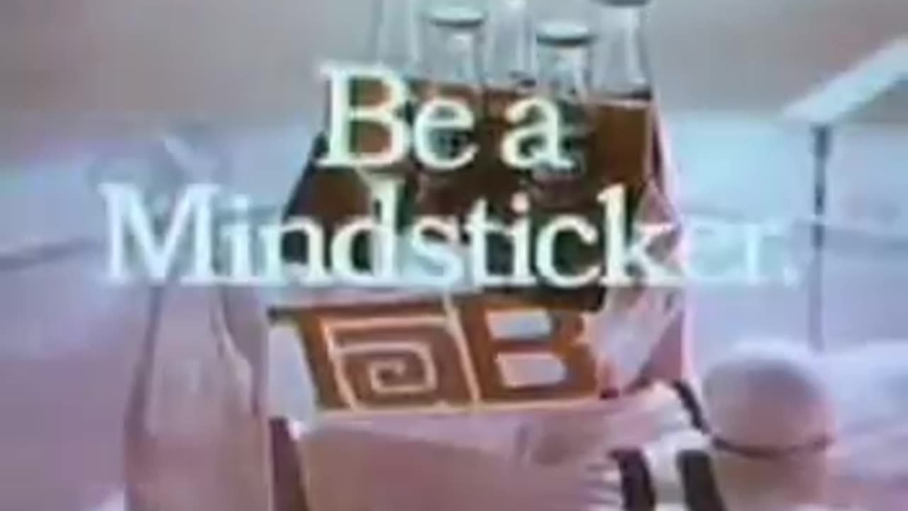 Tab Soda Commercial "Be a mindsticker" 1960's and 1970's