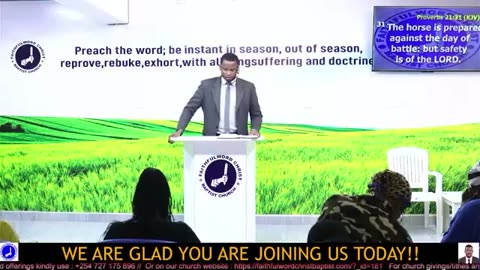 07.30.2025 | 1 Samuel 12 | Brother Philip Zyro, Faithful Word Christ Baptist Church, Nairobi-Kenya