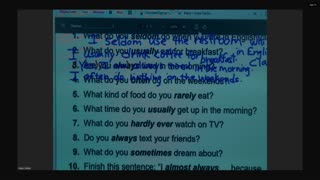 7-21-25 Adverb Frequency Pt 2 Frecuencia de adverbios Pt. 2