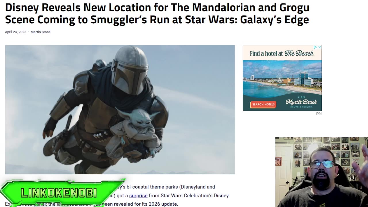 Disney Announcing Mandalorian And Grogu Scene In Smuggler's Run