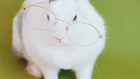Rabbits sit down to read