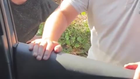 Karen has an issue with this guy broken down