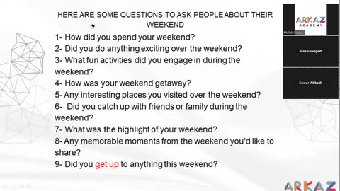 Sharing your weekend plans(6)