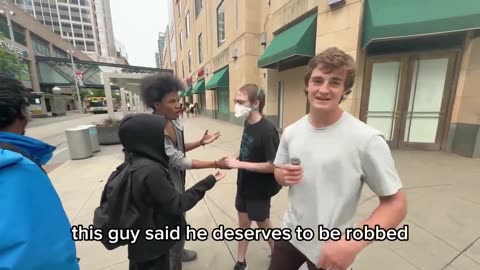 Liberal says Nick Shirley should be robbed for being on Native Lands, black Conservative robs man