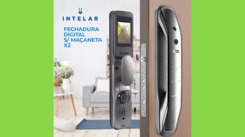 Fechadura Externa Eletrônica Digital Biométrica Senha Numérica Elétrica Câmera