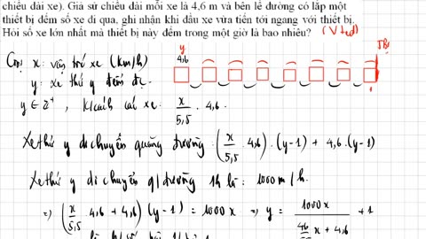 Trên một con đường cao tốc thẳng, dài gồm 3 làn xe chạy (đường một chiều)