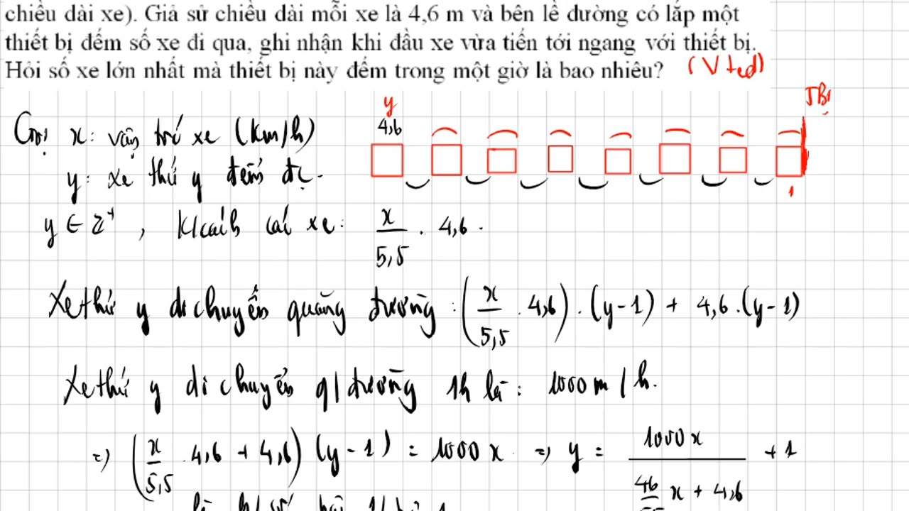 Trên một con đường cao tốc thẳng, dài gồm 3 làn xe chạy (đường một chiều)