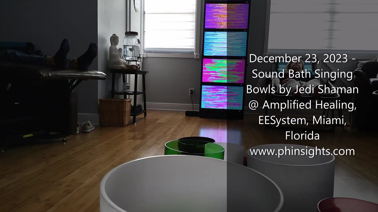 December 23, 2023, Singing Bowls Sound Bath Session EESystem Clip 2, Miami, Florida - Jedi Shaman