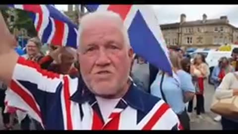 Man interviewed at IMMIGRATION PROTEST - UK