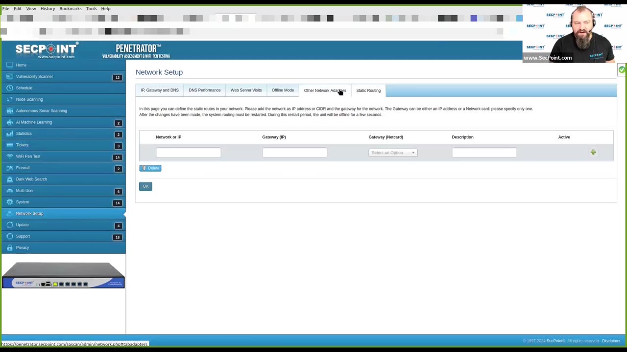 SecPoint Penetrator Static Routing
