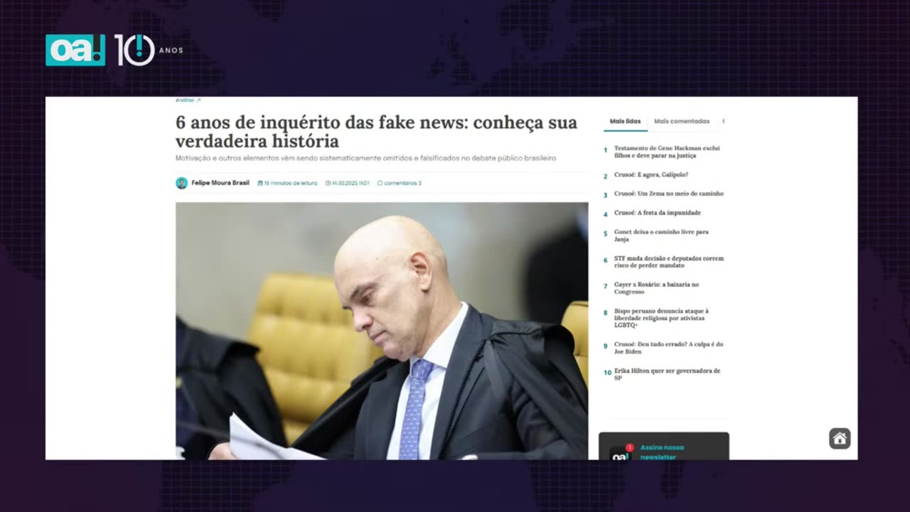 STF completa 6 anos de abusos no inquérito das fake news