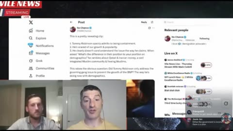 Mark Collett REAGE a declarações de Tommy Robinson