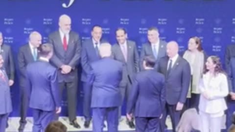 President Trump greets the world leaders assembled in DC for the inaugural