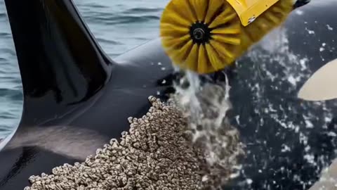 A man saves sea animals
