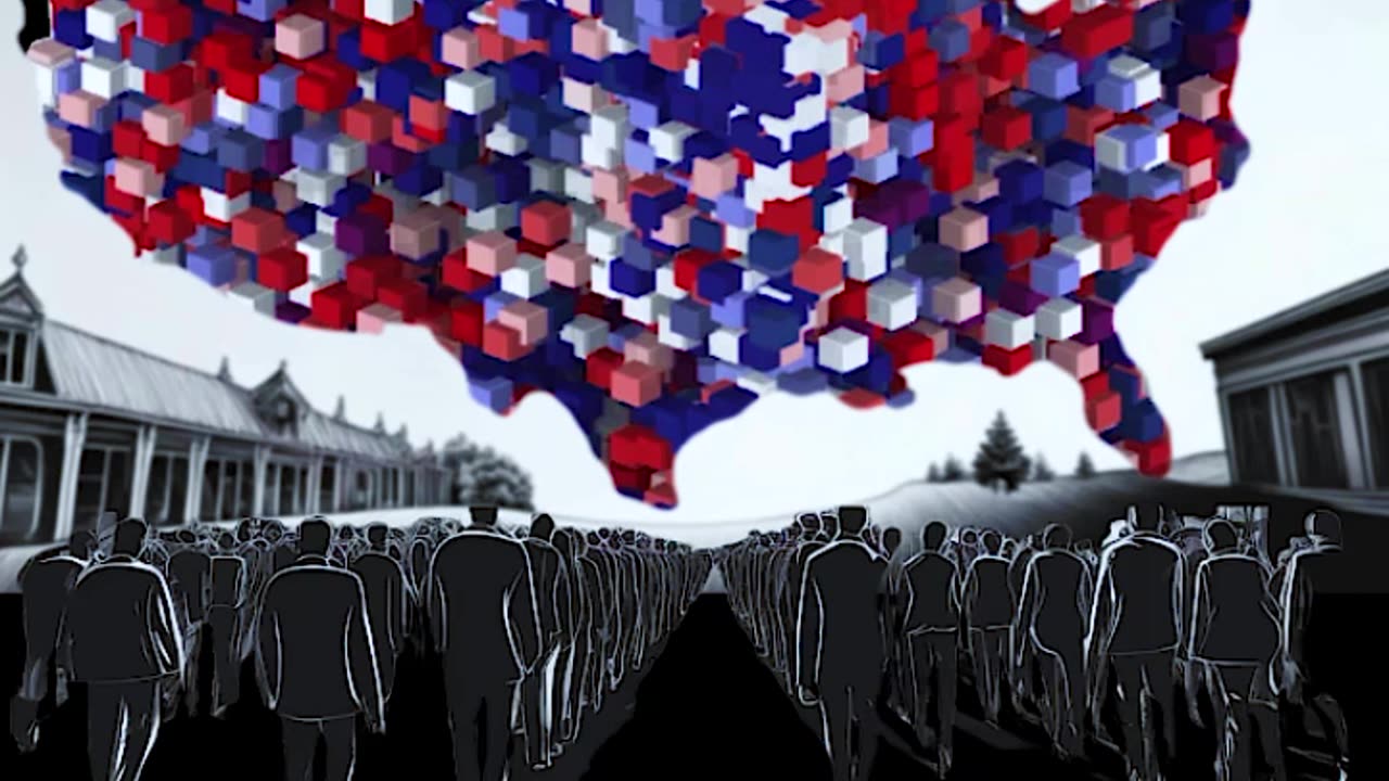 Voter Migration - Touch Design Animation and AI image - 2024