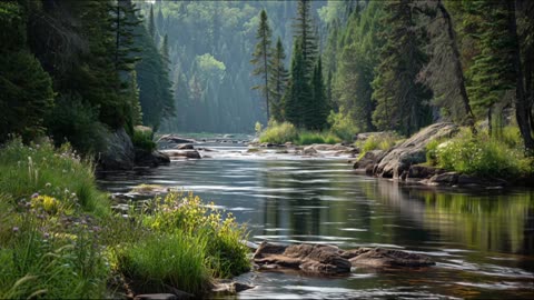 Sleep By the Peaceful River | Nature Sounds for Emotional Release & Reset