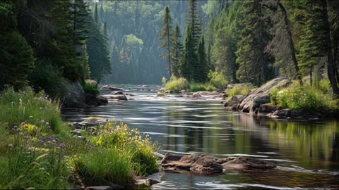 Sleep By the Peaceful River | Nature Sounds for Emotional Release & Reset