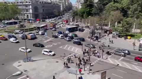 The giant breakdown in Spain caused a huge mess on the roads