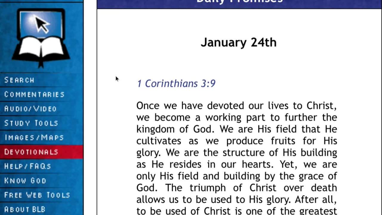 BLB Daily Promises January 24