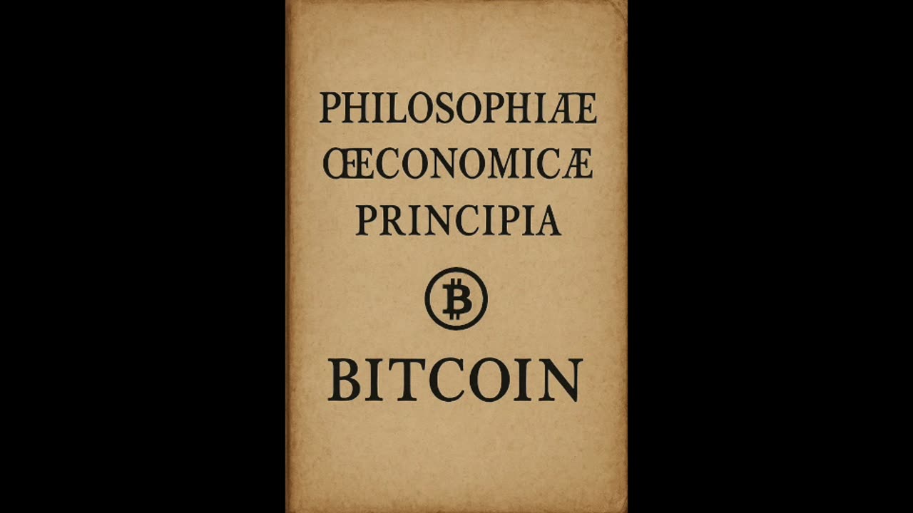 Philosophiæ Œconomicæ Principia Bitcoin