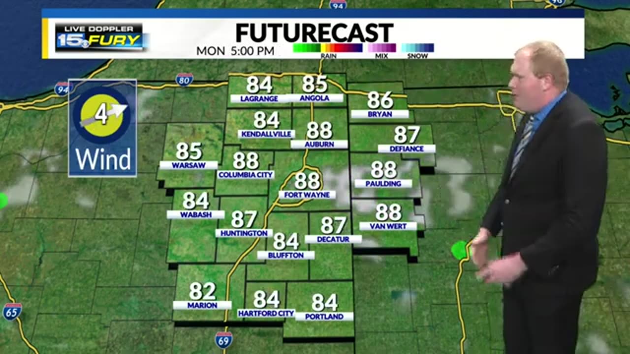 Storms exit with clouds lingering Saturday night