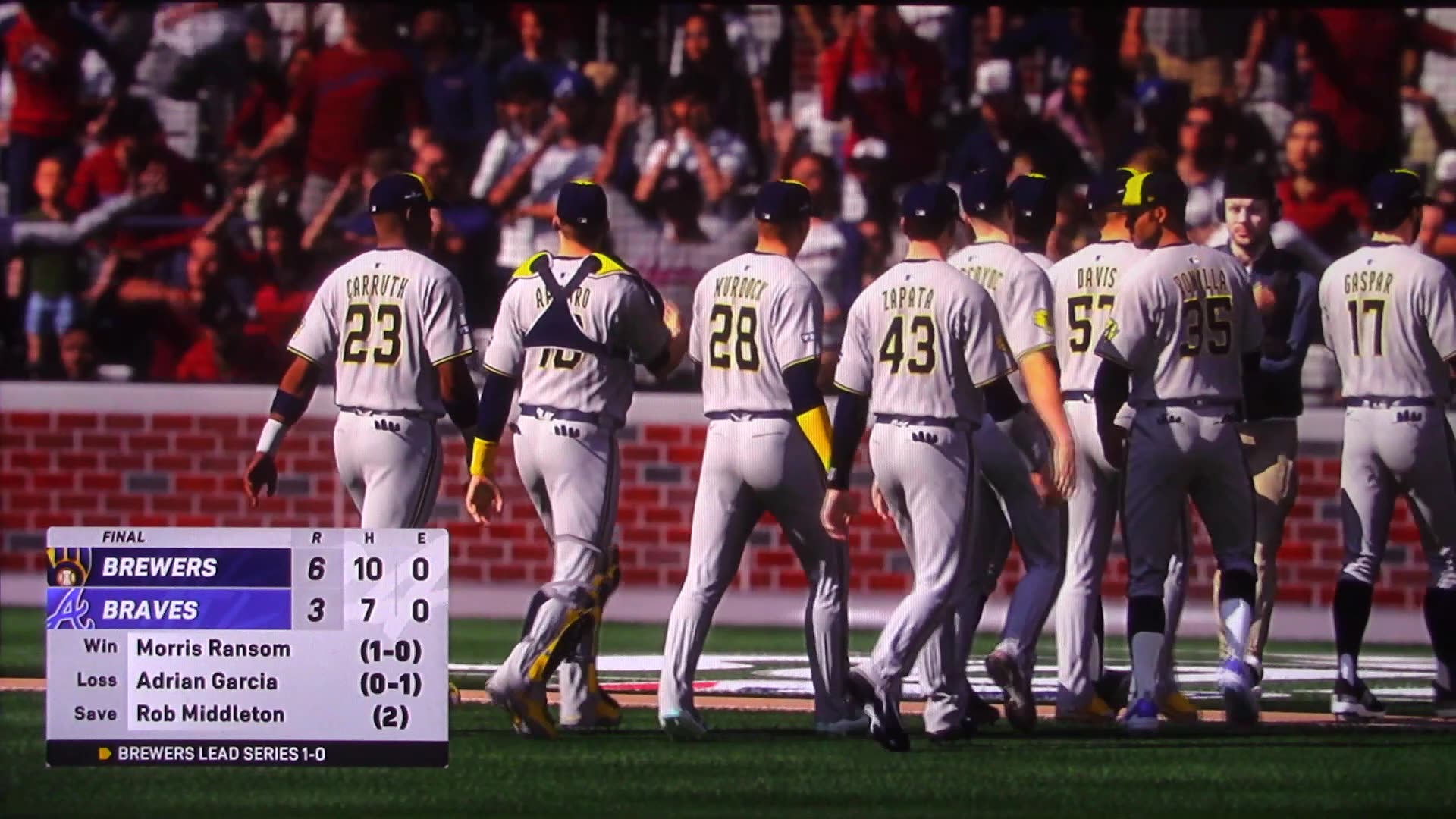 MLB The Show: Atlanta Braves vs Milwaukee Brewers (S17 NLDS G1)