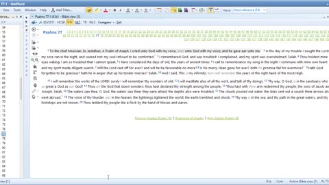 Bible study Psalms 76 & 77