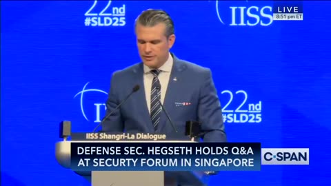Hegseth: "There's no reason to sugarcoat it — the threat China poses is real and