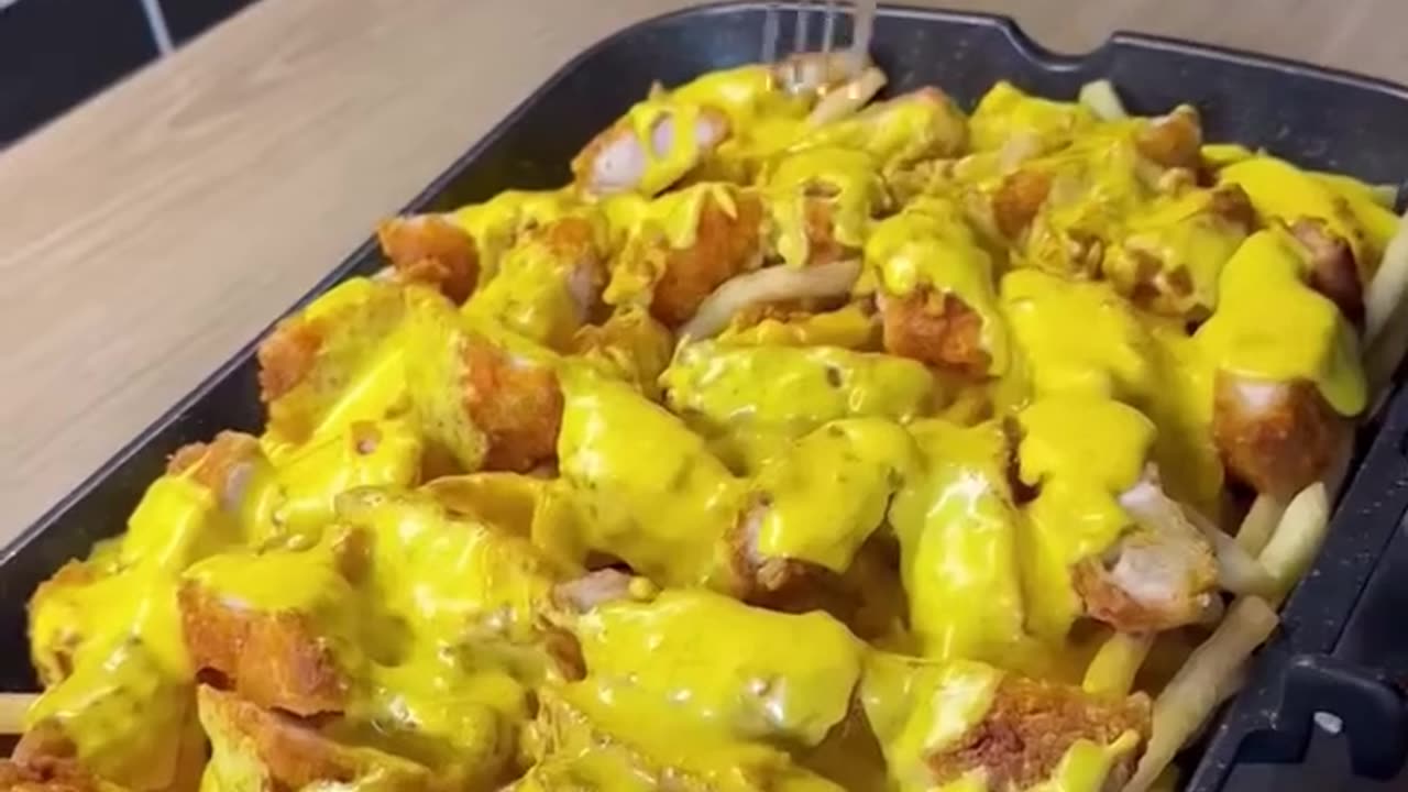 Deliciously cheesy and crispy chicken fries