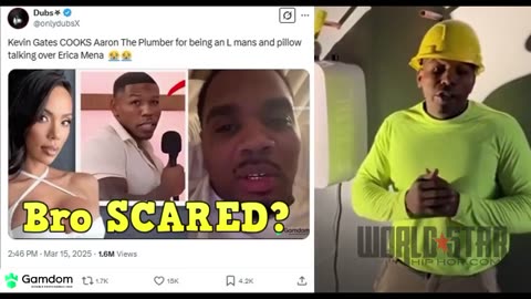 Aaron The Plumber Responds To Kevin Gates Who Called Him Out For Talking Over Erica Mena!